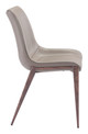 Magnus Brown & Walnut (Set of 2) Steel and Polyurethane Dining Chair