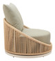Cabana Multicolor Aluminum and Olefin Swivel Chair for Outdoor Use