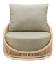 Cabana Multicolor Aluminum and Olefin Swivel Chair for Outdoor Use