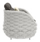 Coral Gray Aluminum and Olefin Accent Chair for Outdoor Use