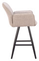 Sieve Beige Aluminum and Olefin Swivel Barstool for Outdoor Use