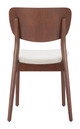 Kellua Beige & Walnut (Set of 2) Rubberwood and Polyester Dining Chair