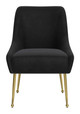 Maxine Black & Gold Steel and Polyester Dining Chair