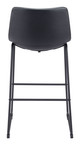 Smart Black (Set of 2) Steel and Polyurethane Barstool