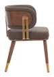 Brew Brown & Walnut Steel and Polyurethane Dining Chair