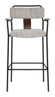 Couva Gray Tweed (Set of 2) Steel and Polyester Barstool