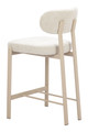 Aurea Light Gray (Set of 2) Steel and Polyester Counter Stool