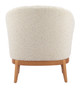 Leque Tawny Beige Ash Wood and Polyester Accent Chair
