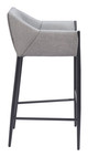 Andover Slate Gray Steel and Polyurethane Barstool