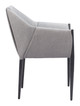 Andover Slate Gray (Set of 2) Steel and Polyurethane Dining Chair