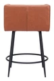 Horbat Brown (Set of 2) Steel and Polyurethane Counter Stool
