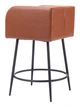 Horbat Brown (Set of 2) Steel and Polyurethane Counter Stool