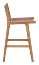 Feder Brown (Set of 2) Leather and Rubberwood Barstool
