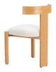 Tiana Natural & Beige Aluminum and Olefin Dining Chair for Outdoor Use