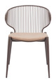 Silues Taupe & Brown (Set of 2) Steel and Polyurethane Dining Chair