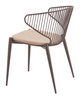 Silues Taupe & Brown (Set of 2) Steel and Polyurethane Dining Chair