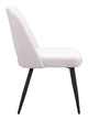 Teddy Ivory (Set of 2) Steel and Polyester Dining Chair