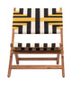 Sunbeam Multicolor Acacia Wood Lounge Chair for Outdoor Use