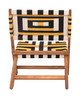 Sunbeam Multicolor Acacia Wood Lounge Chair for Outdoor Use