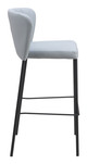 Linz Gray (Set of 2) Steel and Polyurethane Stackable Barstool