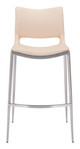 Ace Light Pink & Silver (Set of 2) Stainless Steel and Polyurethane Barstool