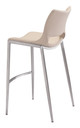 Ace Light Pink & Silver (Set of 2) Stainless Steel and Polyurethane Barstool
