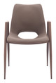 Desi Brown & Walnut (Set of 2) Steel and Polyurethane Dining Chair