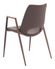 Desi Brown & Walnut (Set of 2) Steel and Polyurethane Dining Chair