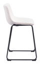 Smart Ivory (Set of 2) Steel and Polyester Counter Stool