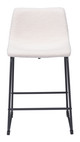 Smart Ivory (Set of 2) Steel and Polyester Counter Stool