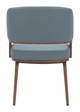 Poise Azure Gray & Walnut Steel and Polyurethane Dining Chair