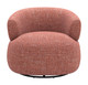 Venezia Brown Steel and Polyester Swivel Chair