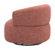 Venezia Brown Steel and Polyester Swivel Chair