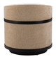 Hanko Golden Beige Steel and Polyester Swivel Chair