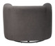 Mugav Gray Steel and Polyester Swivel Chair