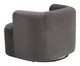 Mugav Gray Steel and Polyester Swivel Chair
