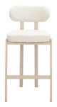 Aurea Light Gray (Set of 2) Steel and Polyester Barstool