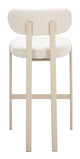 Aurea Light Gray (Set of 2) Steel and Polyester Barstool
