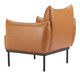 Sekil Brown Steel and Polyurethane Accent Chair