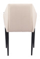 Andover Beige (Set of 2) Steel and Polyester Dining Chair