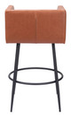 Horbat Brown (Set of 2) Steel and Polyurethane Barstool