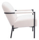 Chicago Ivory Steel and Polyester Accent Chair