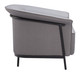 Burry Slate Gray Steel and Polyurethane Accent Chair