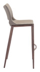 Ace Brown & Walnut (Set of 2) Steel and Polyurethane Barstool