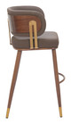 Brew Brown & Walnut Steel and Polyurethane Barstool