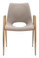 Desi Beige & Gold (Set of 2) Steel and Polyurethane Dining Chair
