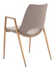 Desi Beige & Gold (Set of 2) Steel and Polyurethane Dining Chair