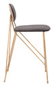 Georges Gray & Gold (Set of 2) Steel and Polyester Counter Stool