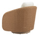 Solara Ivory Aluminum and Polyester Swivel Chair for Outdoor Use