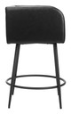 Horbat Black (Set of 2) Steel and Polyurethane Counter Stool
